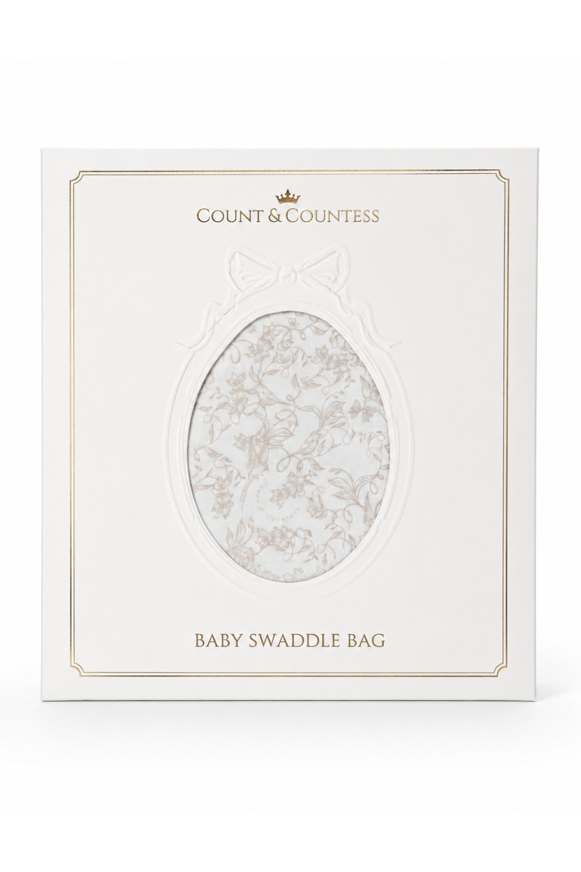 Baby Swaddle Bag - Toile De Jouy Blush