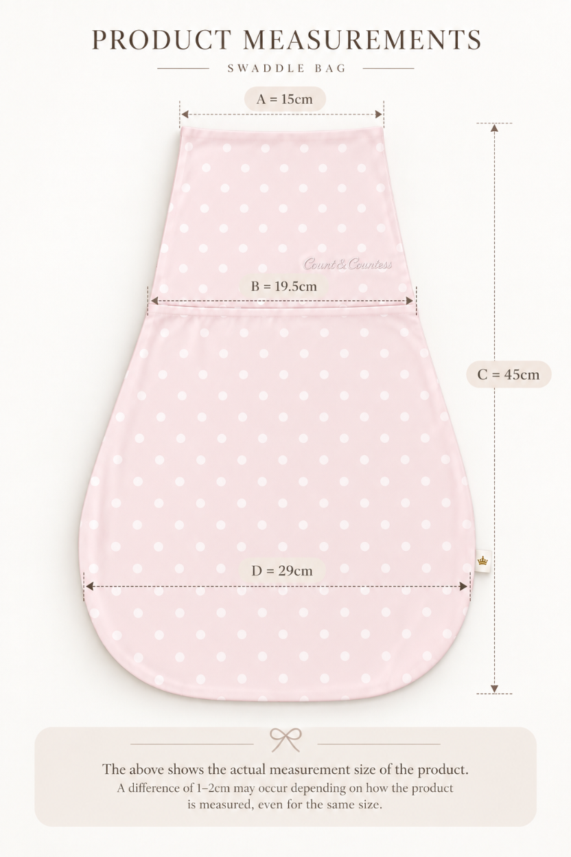 Baby Swaddle Bag - Pink Polka