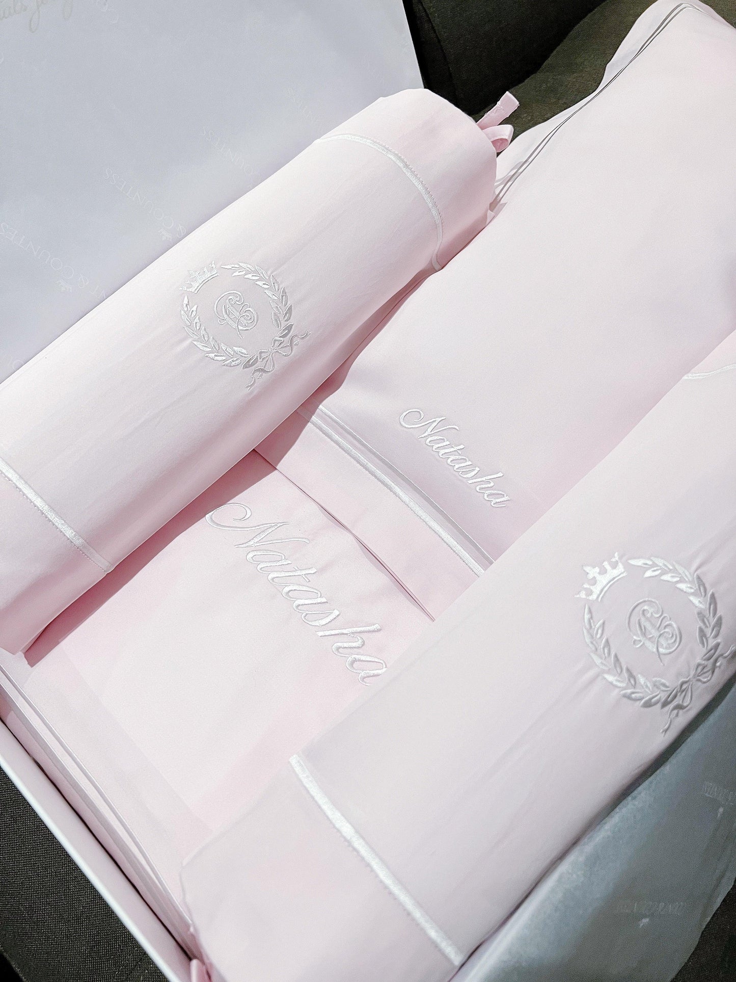 Egyptian Cotton Baby Pillow, Bolsters & Duvet Set - Cradle Pink