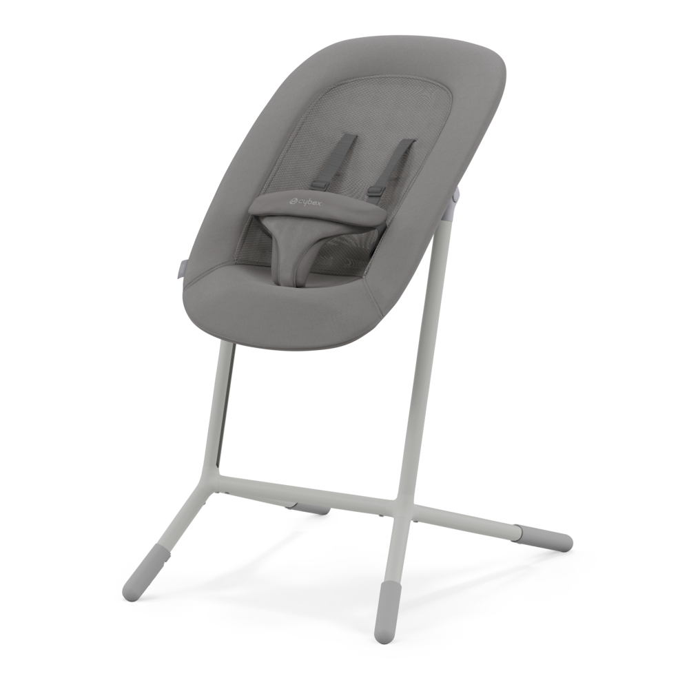 Gray baby swing on a white background