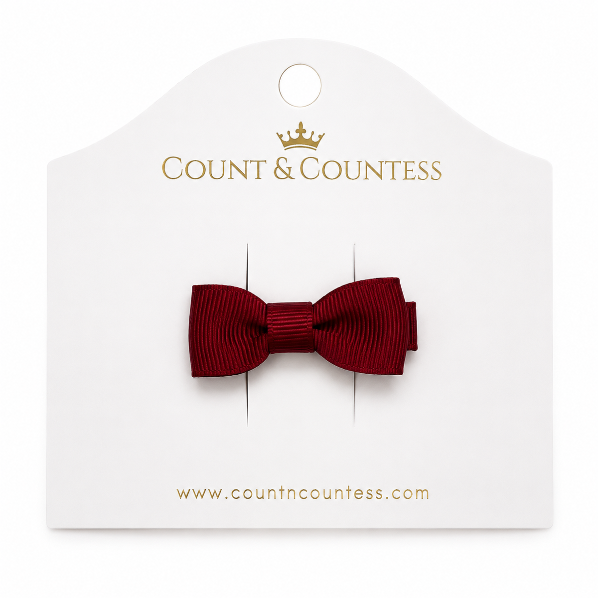 Mini Hair Bow in Scarlett