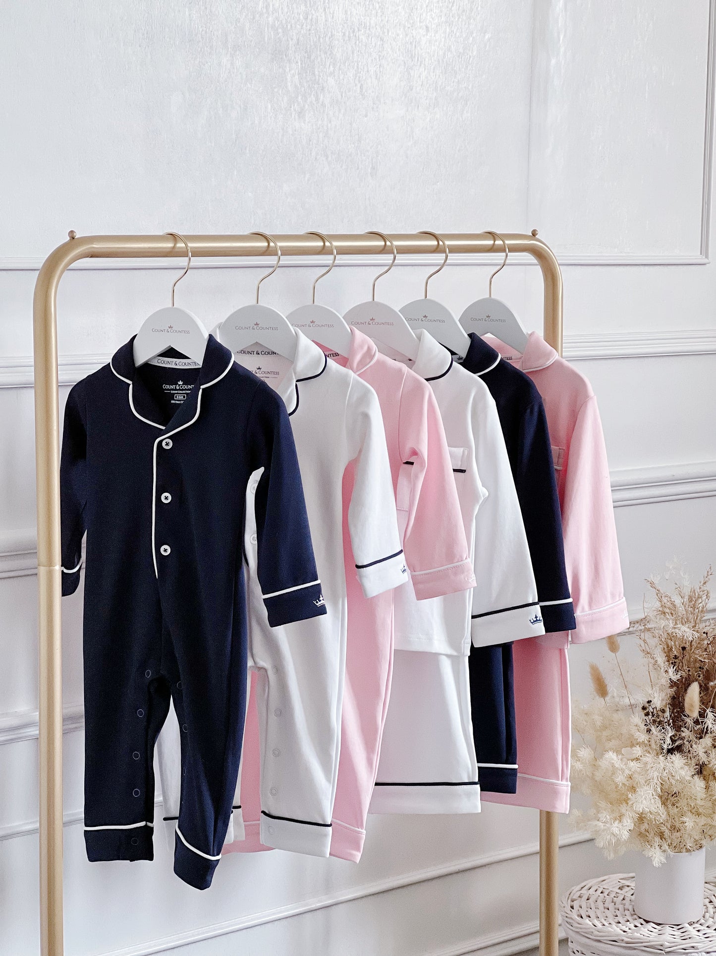 Kids Pima Loungewear Pyjamas in Urban Navy - Count & Countess