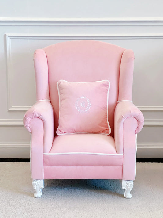 Petite Velveteen Vintage Armchair