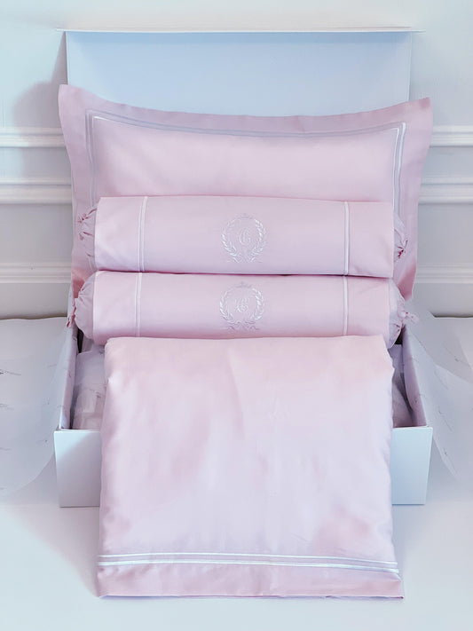 Egyptian Cotton Baby Pillow, Bolsters & Duvet Set - Cradle Pink