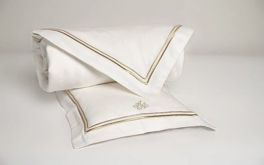 Egyptian Cotton Baby Pillow & Duvet Set - Royal White - Count & Countess