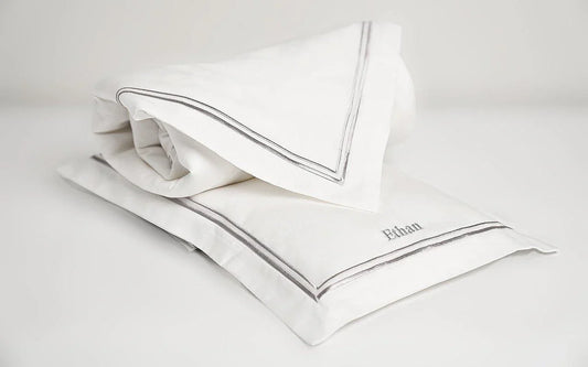 Egyptian Cotton Baby Pillow & Duvet Set - Platinum White - Count & Countess