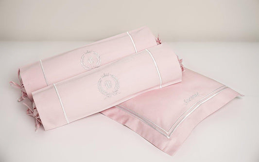 Egyptian Cotton Baby Pillow & Bolsters Set - Cradle Pink - Count & Countess