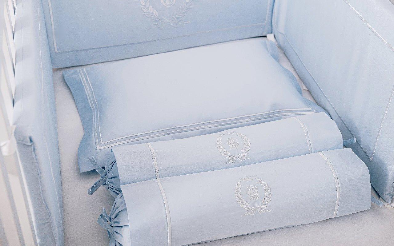 Baby Cot Bumpers made with 100% Egyptian Cotton  for Baby Boy Nursery Room | Count & Countess Baby