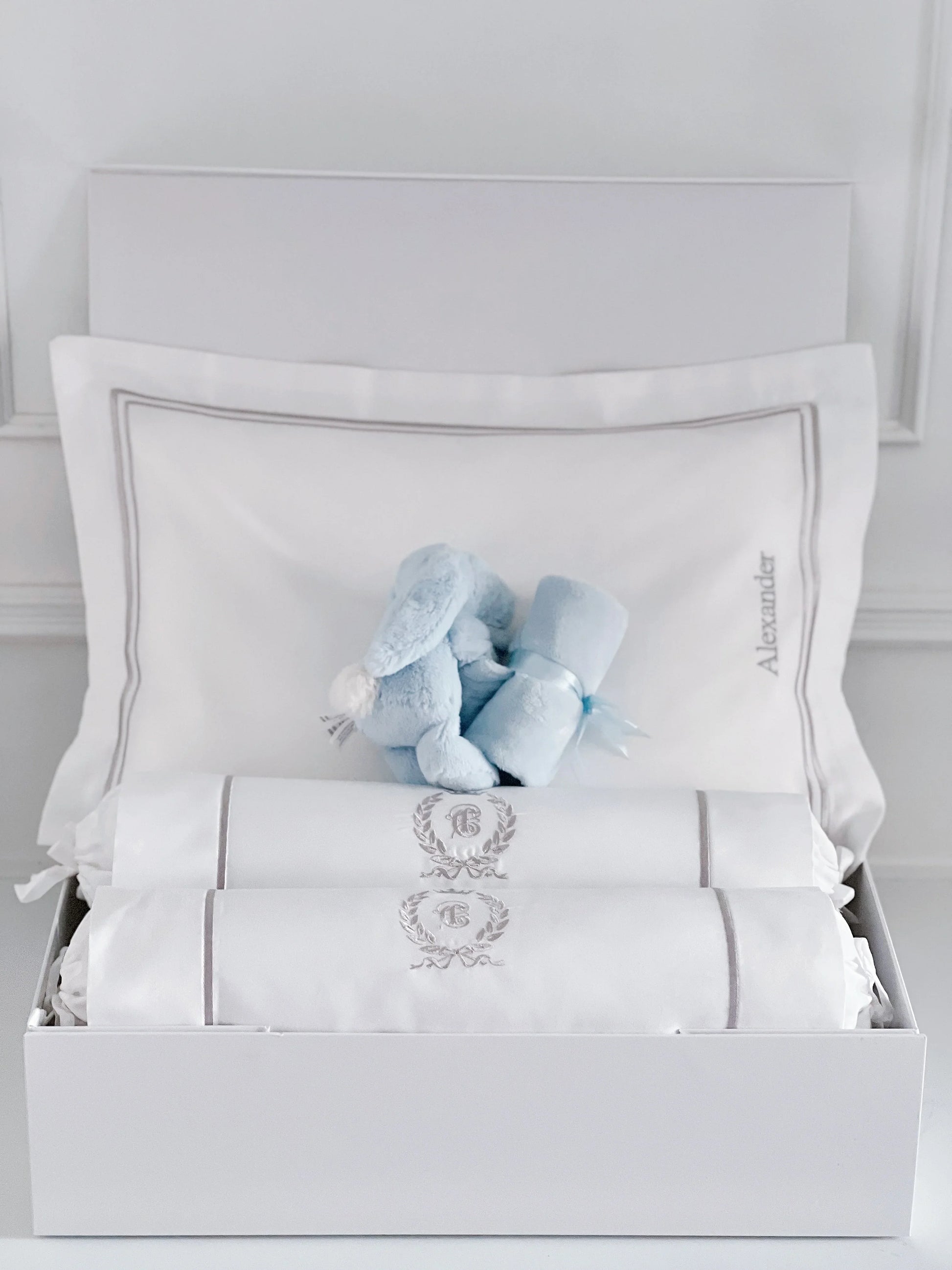 Bonne Nuit Newborn Gift Set - Platinum White - Count & Countess