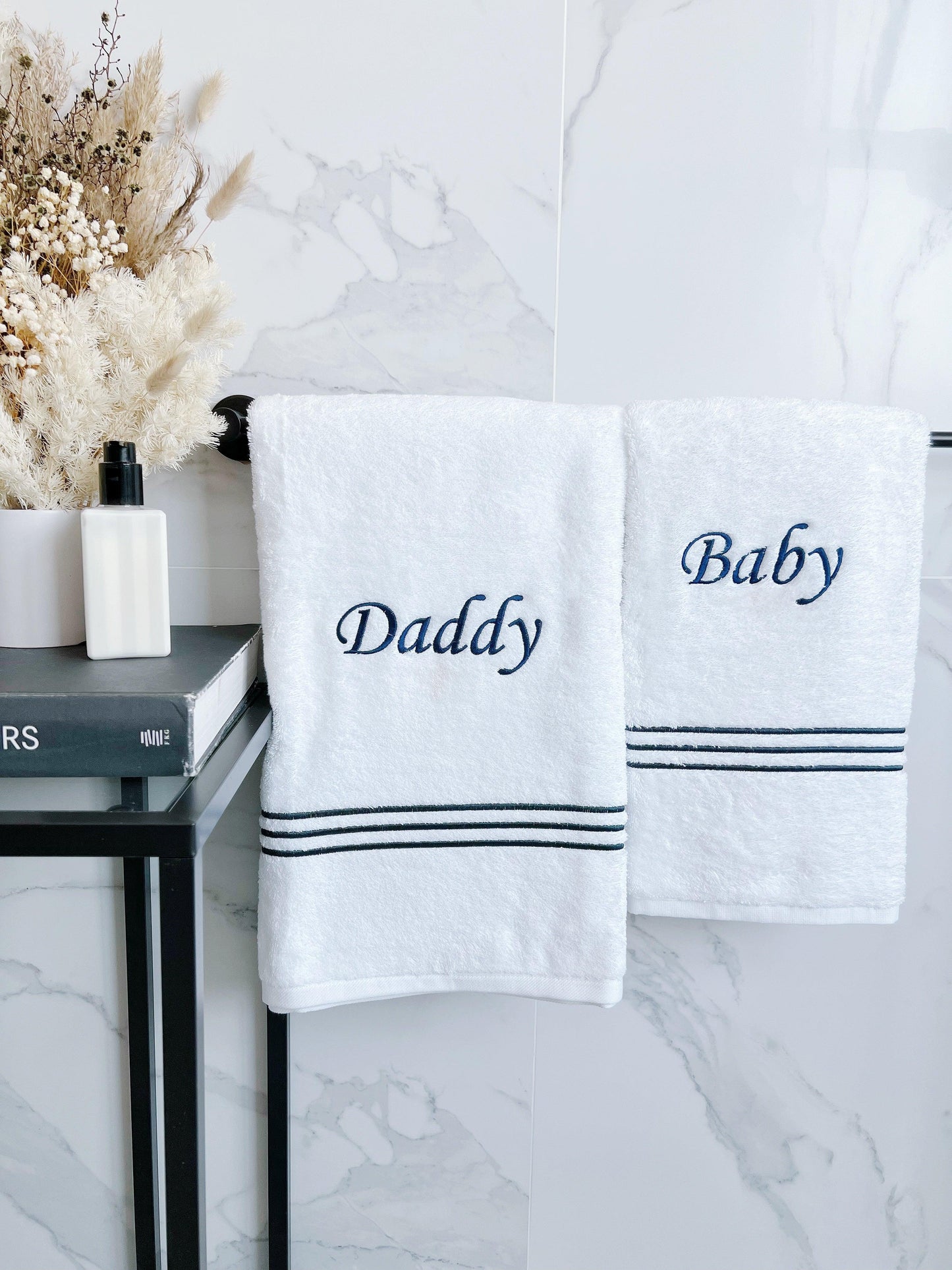 Luxury Signature Bath Towel Set (1 Adult Towel + 1 Kids Towel) - Count & Countess