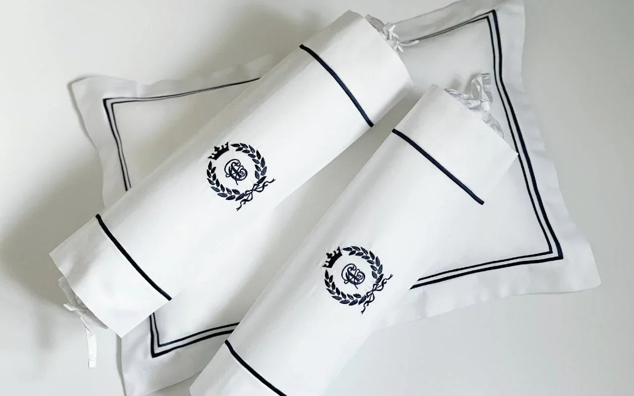 Egyptian Cotton Baby Pillow & Bolsters Set - Symphony Blue - Count & Countess