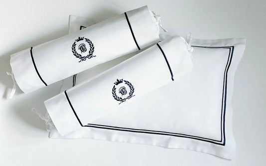 Egyptian Cotton Baby Pillow & Bolsters Set - Symphony Blue - Count & Countess