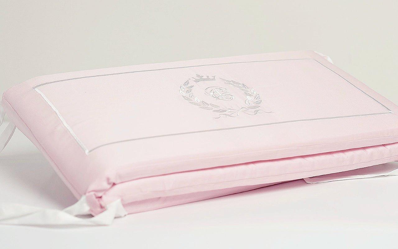 Egyptian Cotton Pink Cot Bumpers for Baby Girl