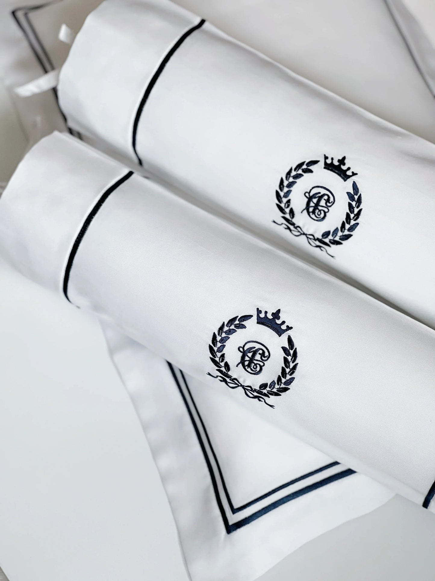 Egyptian Cotton Baby Pillow & Bolsters Set - Symphony Blue - Count & Countess