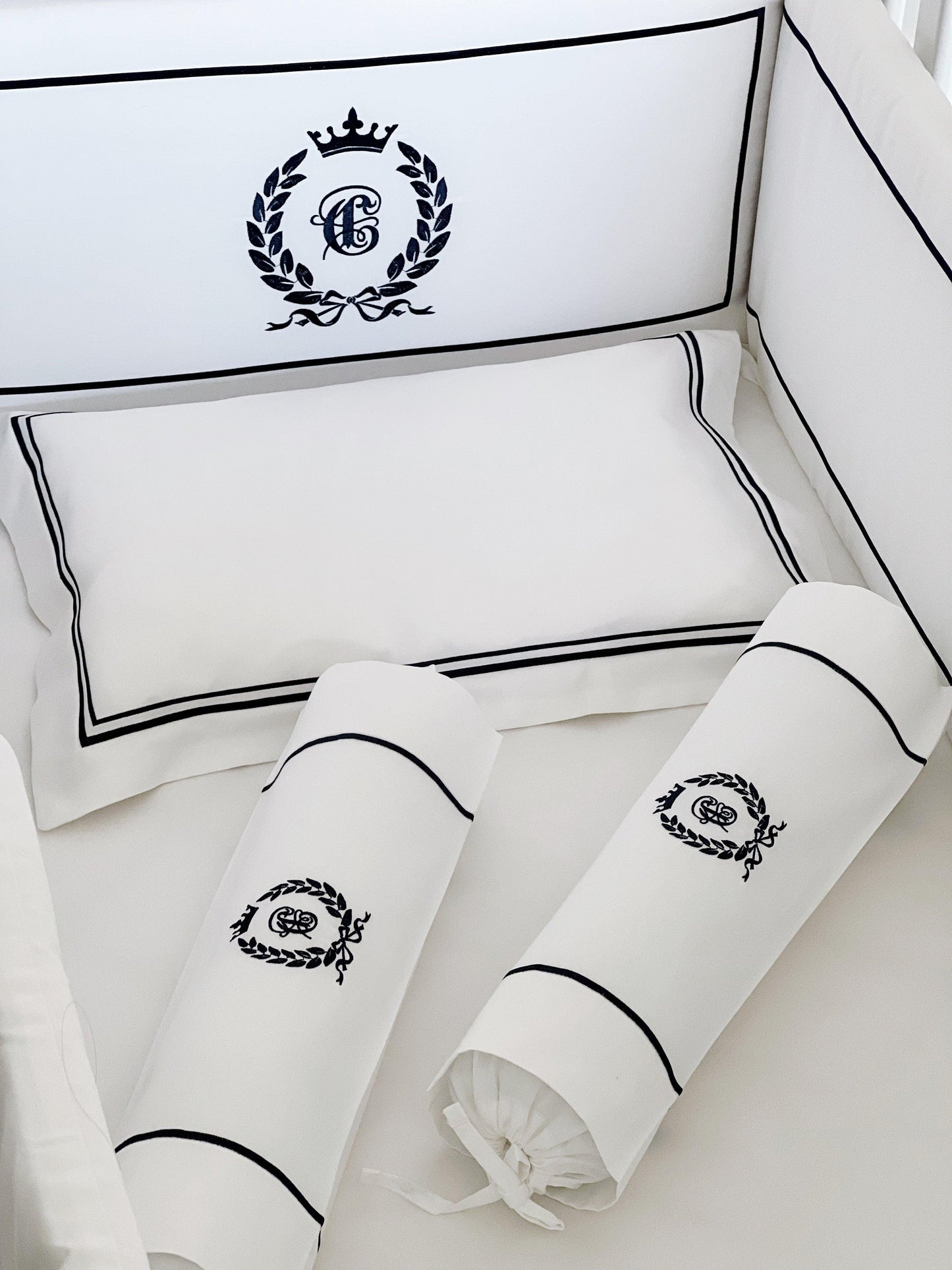 Egyptian Cotton Baby Pillow & Bolsters Set - Symphony Blue - Count & Countess
