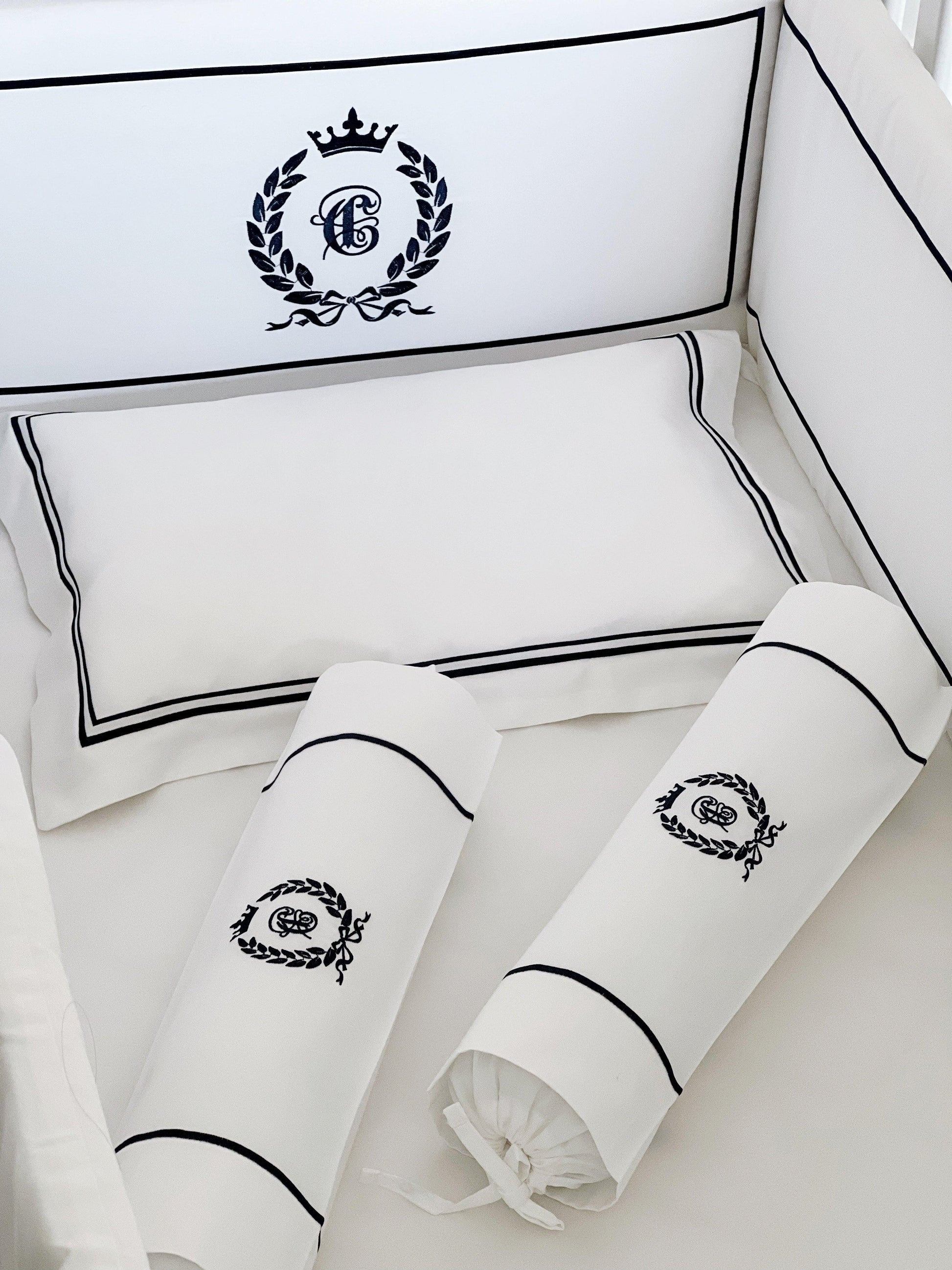 Egyptian Cotton Baby Pillow & Bolsters Set - Symphony Blue - Count & Countess