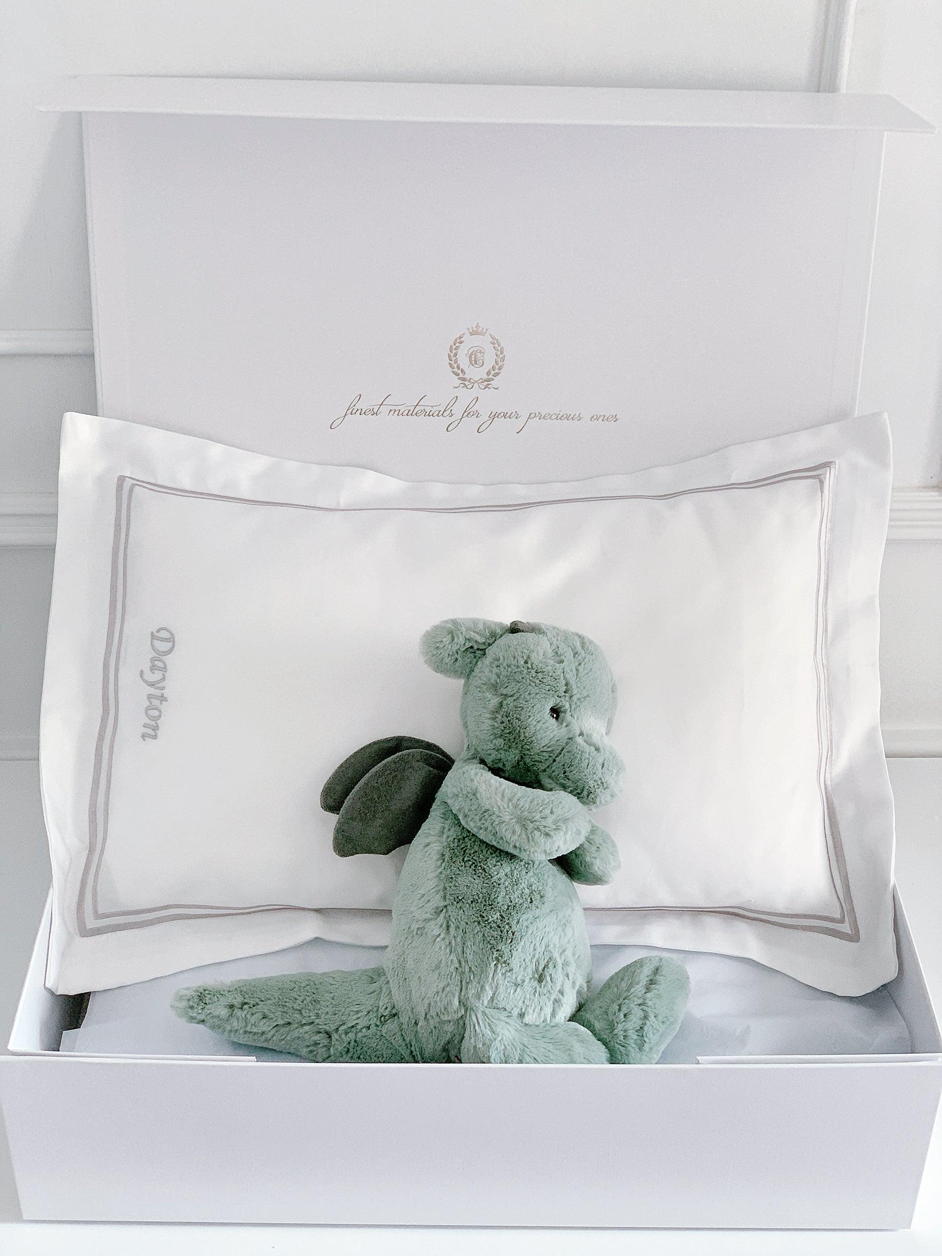 Boudoir Sham Pillow Baby Gift Set - Platinum White - Count & Countess