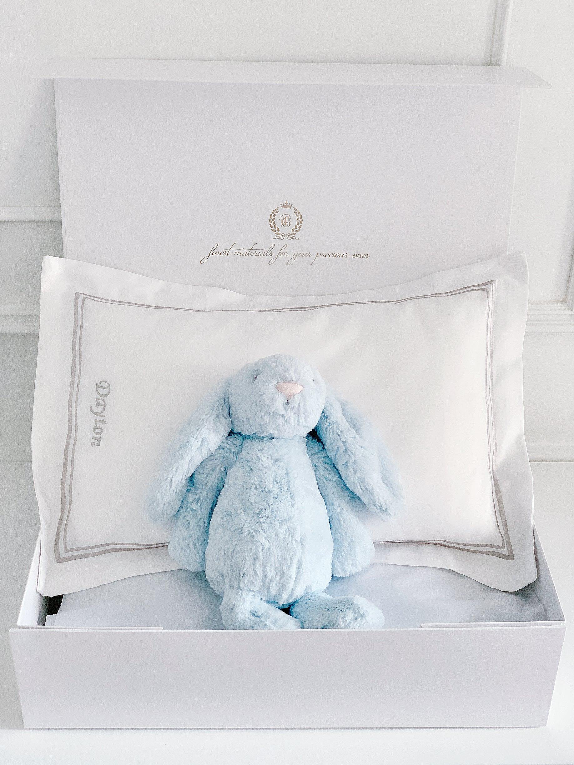 Boudoir Sham Pillow Baby Gift Set - Platinum White - Count & Countess
