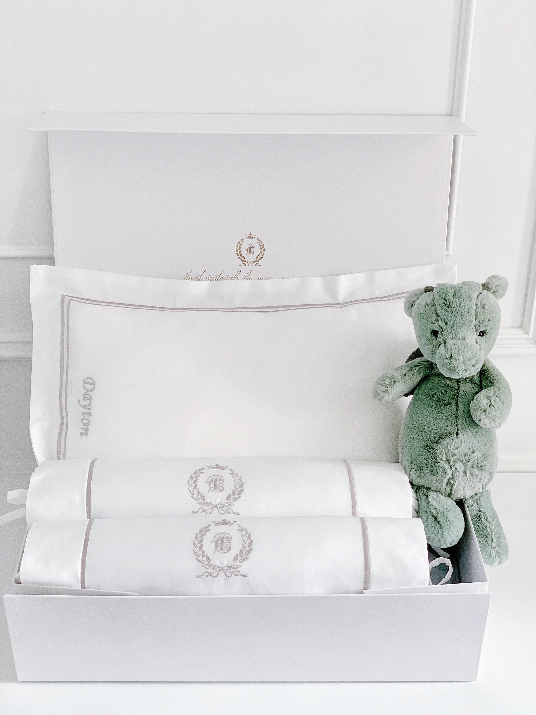 Bonne Nuit Newborn Gift Set - Platinum White - Count & Countess