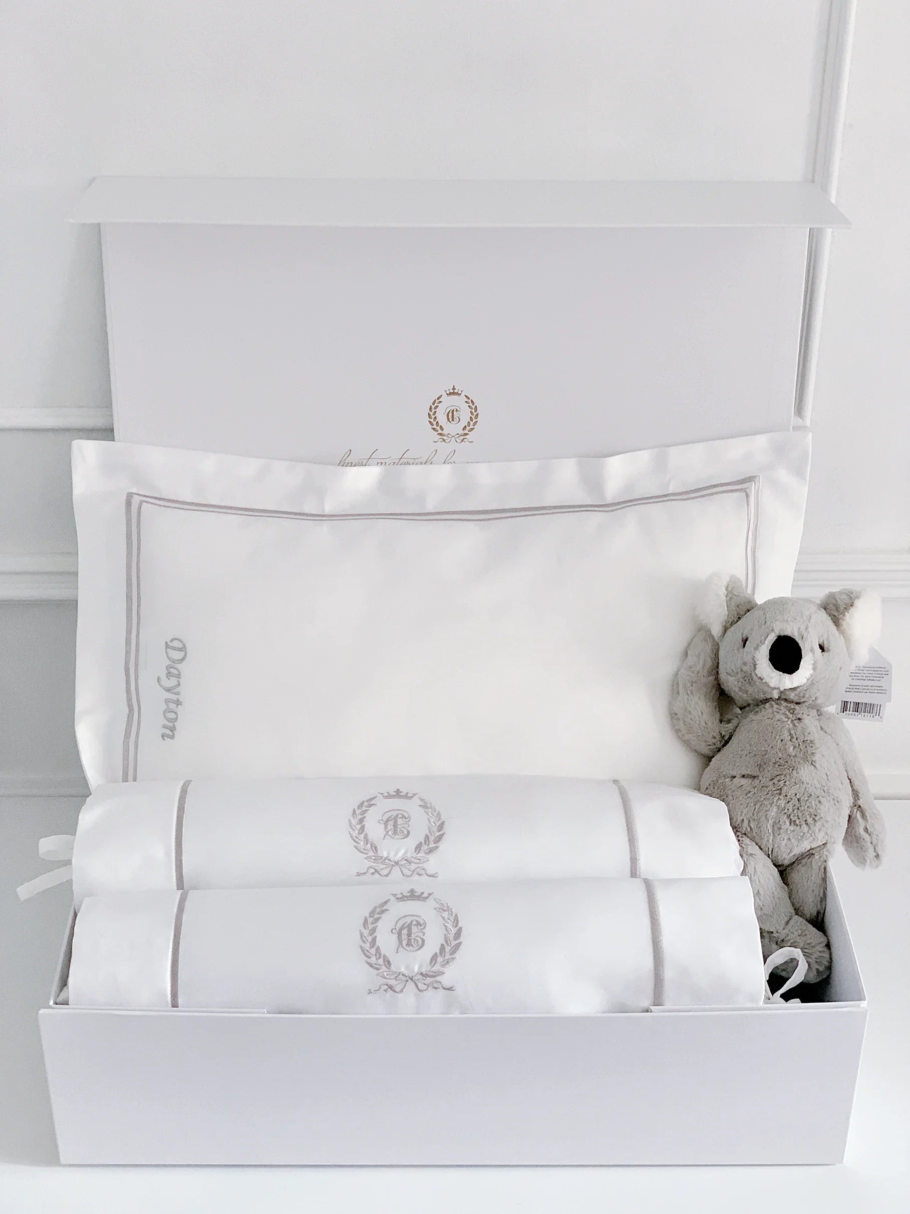 Bonne Nuit Newborn Gift Set - Platinum White - Count & Countess