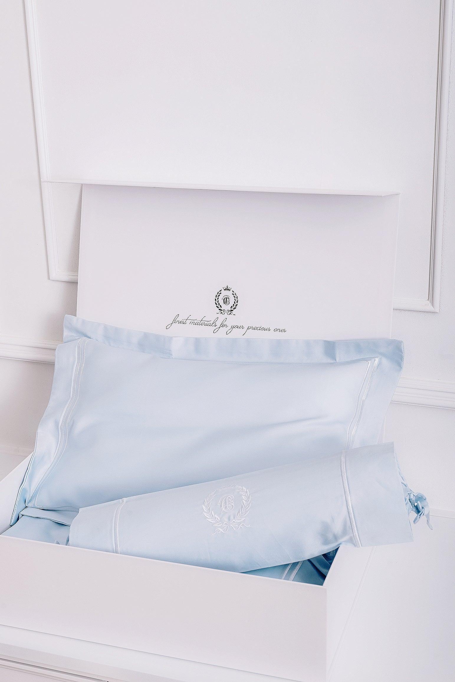 Blue Baby Pillow & Bolsters Newborn Gift Set
