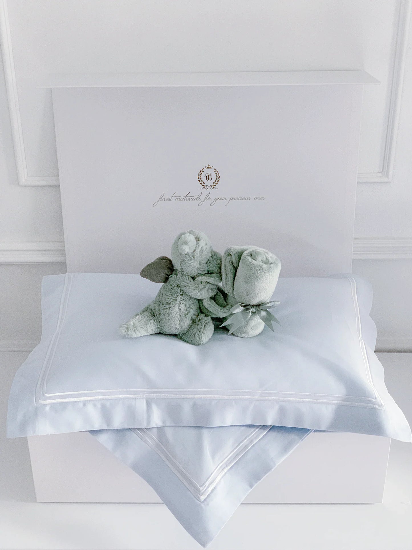 Newborn Baby Gift Set with Jellycat Bashful Dragon Soother for Baby Boy
