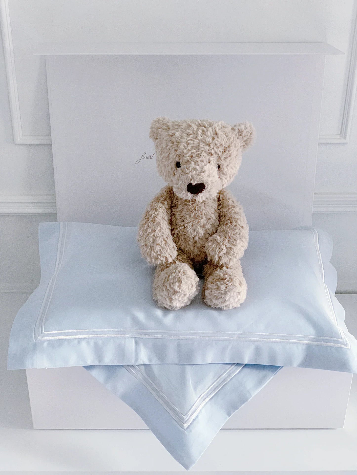 Newborn Baby Gift Set with Jellycat Fletcher Bear for Baby Boy