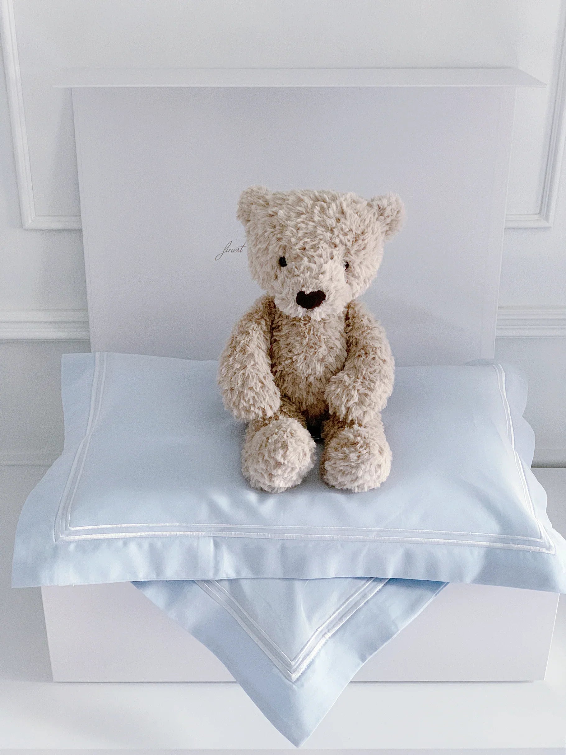 Newborn Baby Gift Set with Jellycat Fletcher Bear for Baby Boy