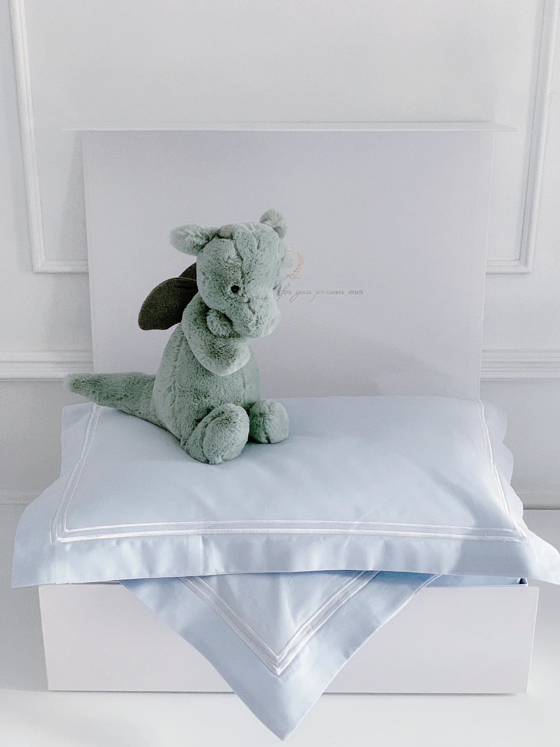 Newborn Baby Gift Set with Jellycat Bashful Dragon for Baby Boy