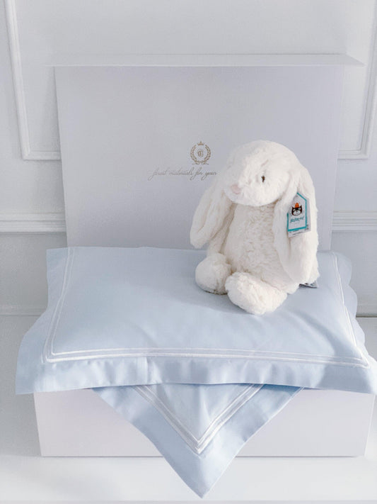 Newborn Baby Gift Set with Jellycat Bashful Cream Bunny for Baby Boy