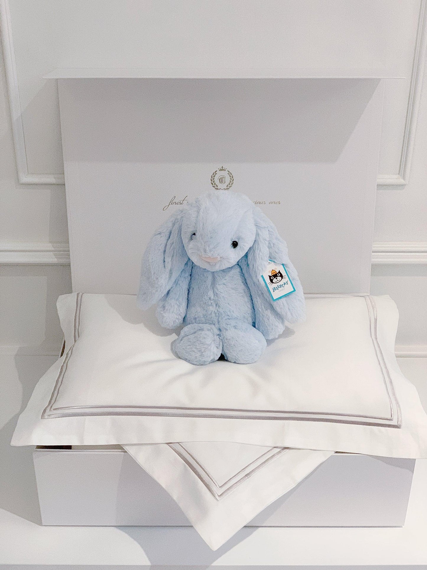 Jellycat Bashful Blue Bunny Newborn Gift Set for Baby Boy