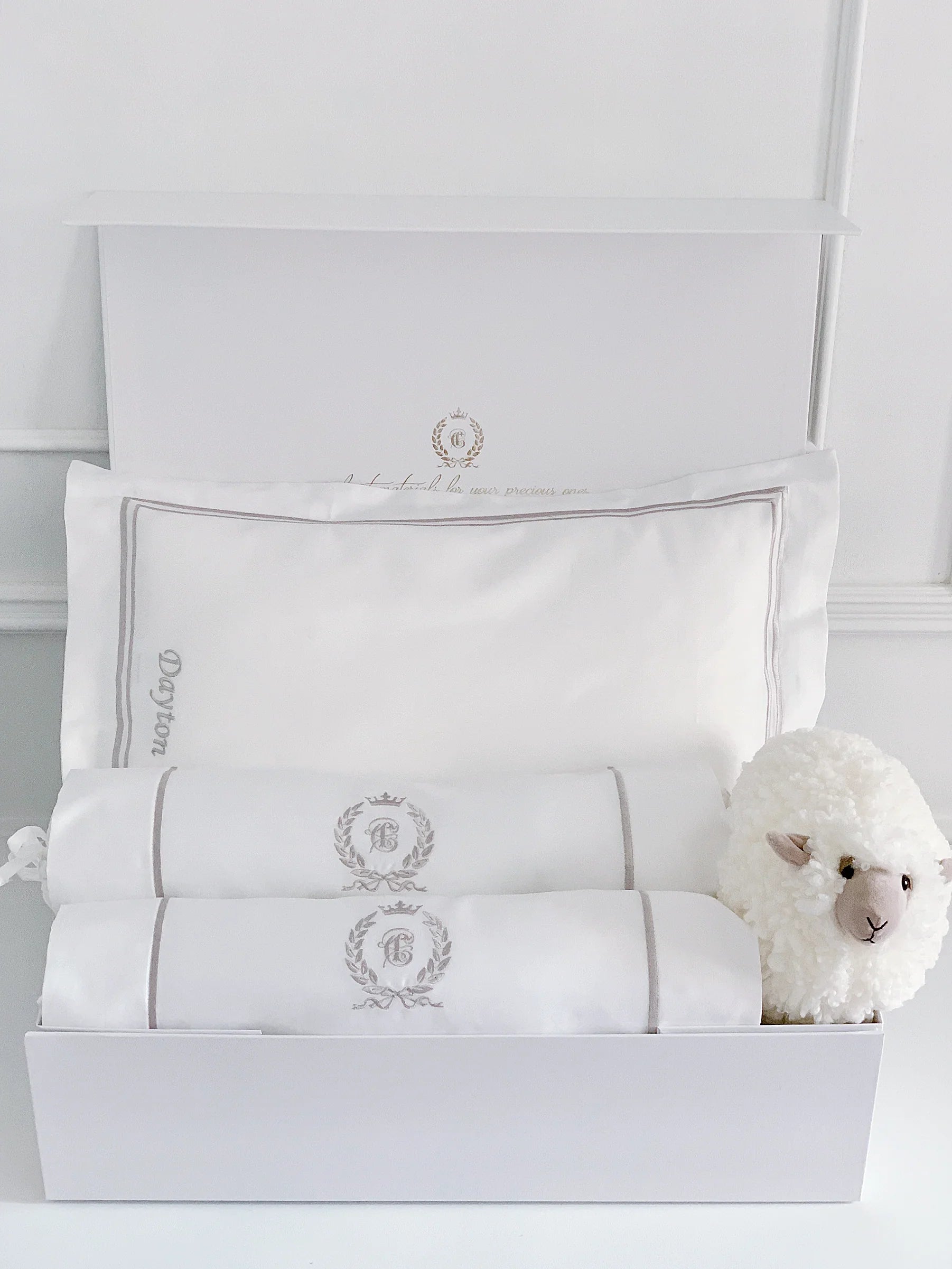 Bonne Nuit Newborn Gift Set - Platinum White - Count & Countess