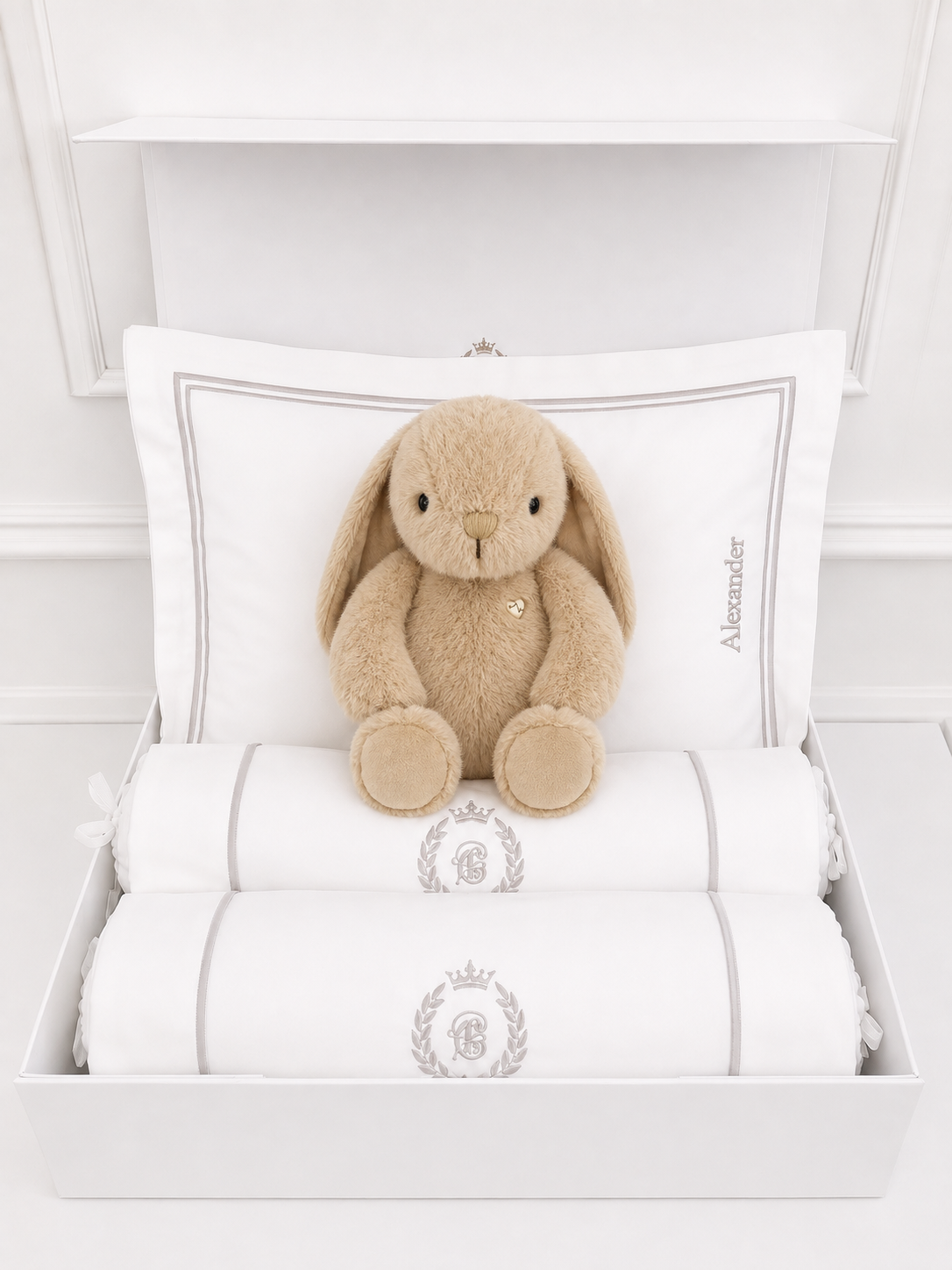 Bonne Nuit Newborn Gift Set - Platinum White