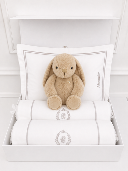 Bonne Nuit Newborn Gift Set - Platinum White