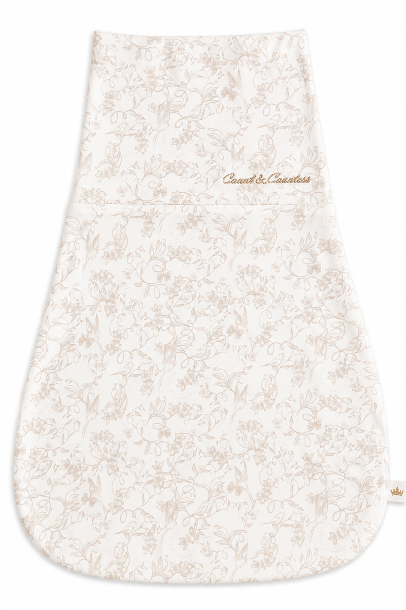 Baby Swaddle Bag - Toile De Jouy Blush