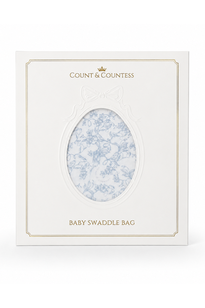 Baby Swaddle Bag - Toile De Jouy Blue