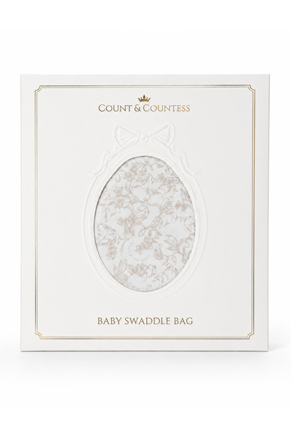Baby Swaddle Bag - Toile De Jouy Blush