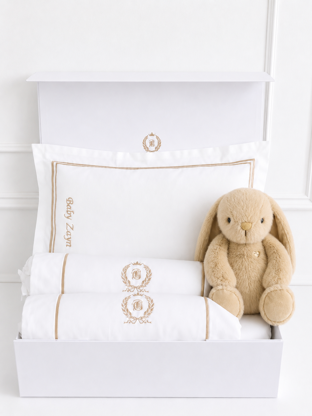 Bonne Nuit Newborn Gift Set - Royal White