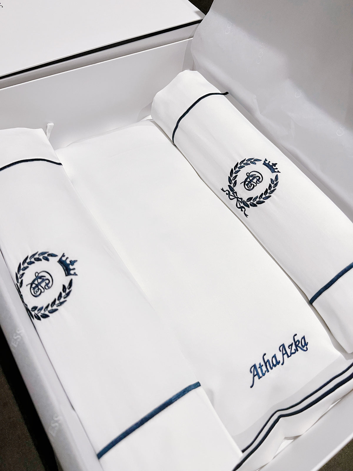 Egyptian Cotton Baby Pillow & Bolsters Set - Symphony Blue - Count & Countess