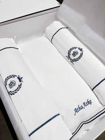 Egyptian Cotton Baby Pillow & Bolsters Set - Symphony Blue - Count & Countess