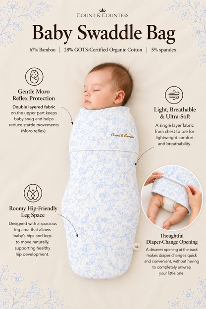 Baby Swaddle Bag - Pink Polka