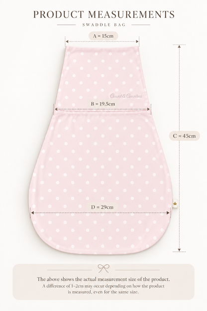 Baby Swaddle Bag - Pink Polka