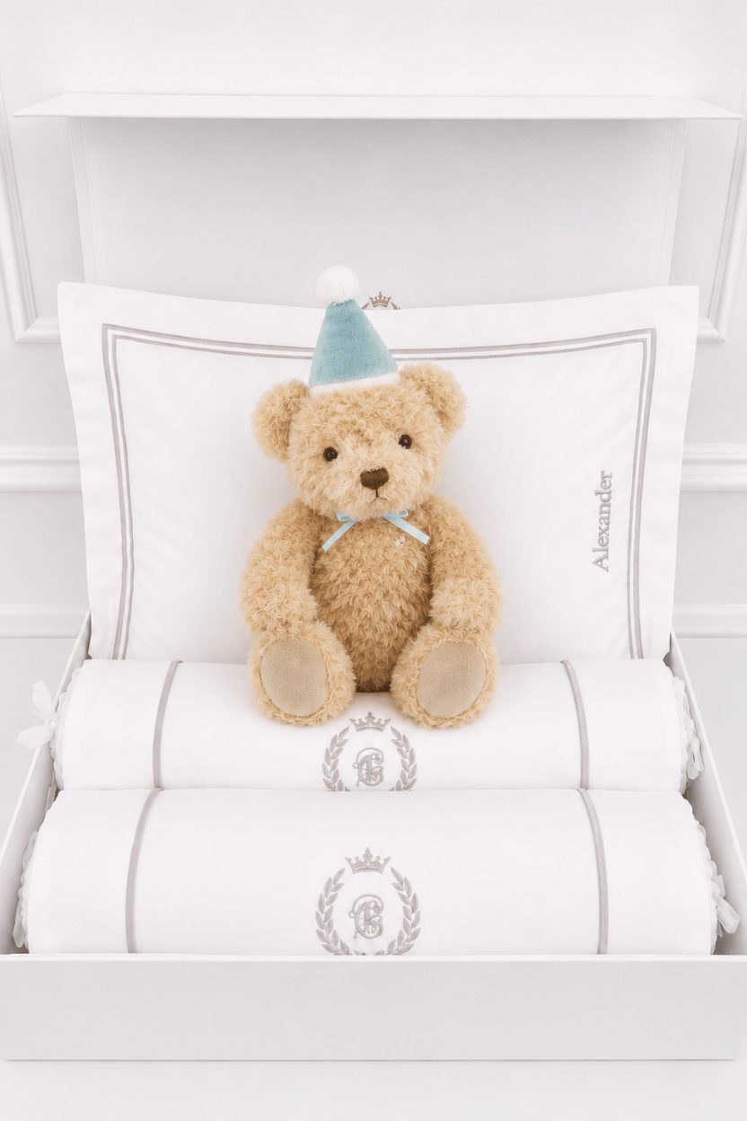 Bonne Nuit Newborn Gift Set - Platinum White