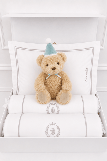 Bonne Nuit Newborn Gift Set - Platinum White