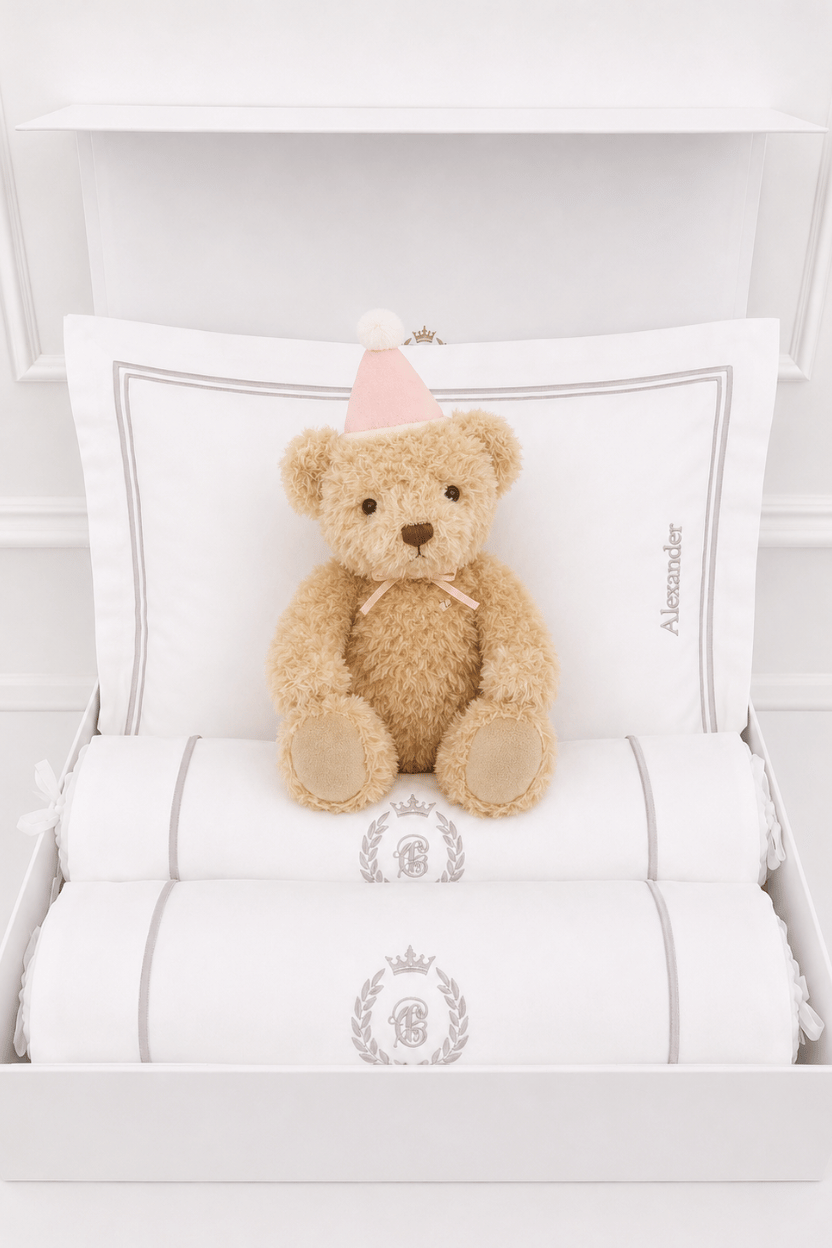 Bonne Nuit Newborn Gift Set - Platinum White