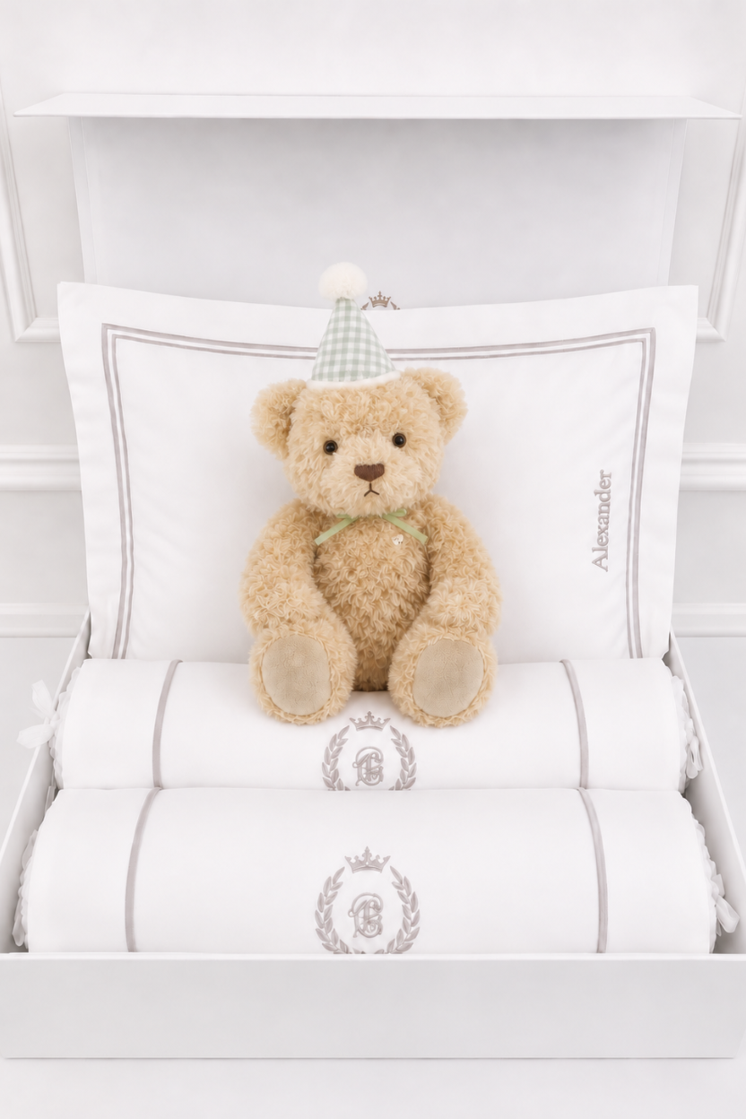 Bonne Nuit Newborn Gift Set - Platinum White