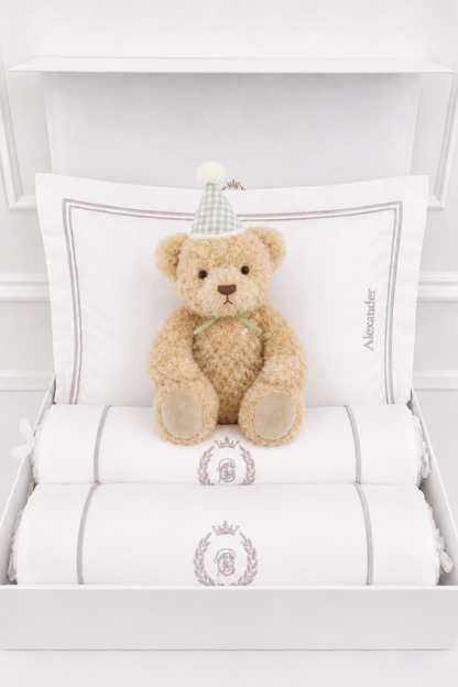 Bonne Nuit Newborn Gift Set - Platinum White
