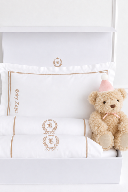 Bonne Nuit Newborn Gift Set - Royal White