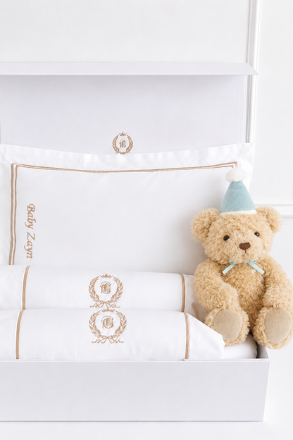 Bonne Nuit Newborn Gift Set - Royal White