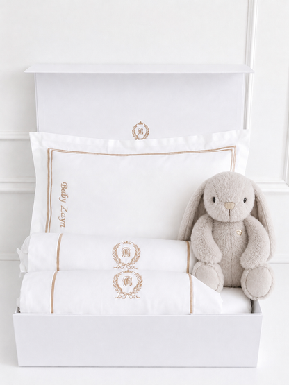Bonne Nuit Newborn Gift Set - Royal White